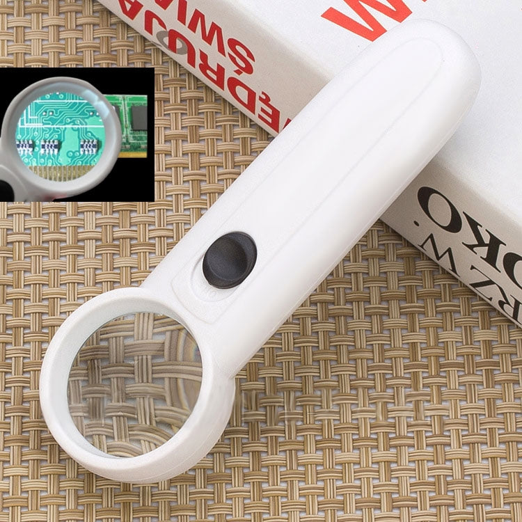 15X Handheld Exclamation Mark Type Magnifier with 2 LED, 15X