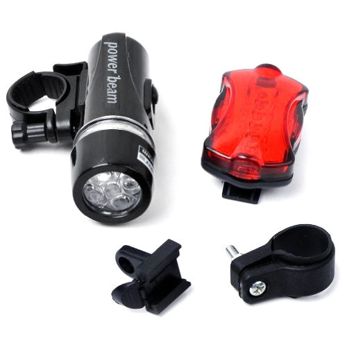 5 LED Water Resistant Bike Bicycle Head Light+ Rear Safety Flashlight, Bicycle Head Light+ Rear Safety Flashlight