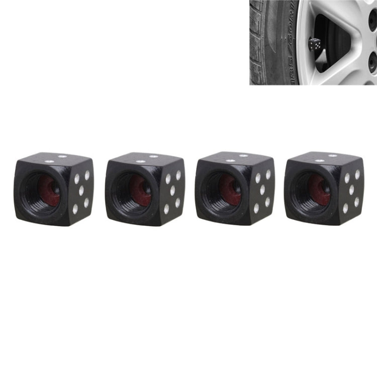 Universal 8mm Dice Style Aluminium Alloy Car Tire Valve Caps, Pack of 4, Dice Style 4, Dice Style, Dice Shape 5, Dice Style 5, Dice Style  5