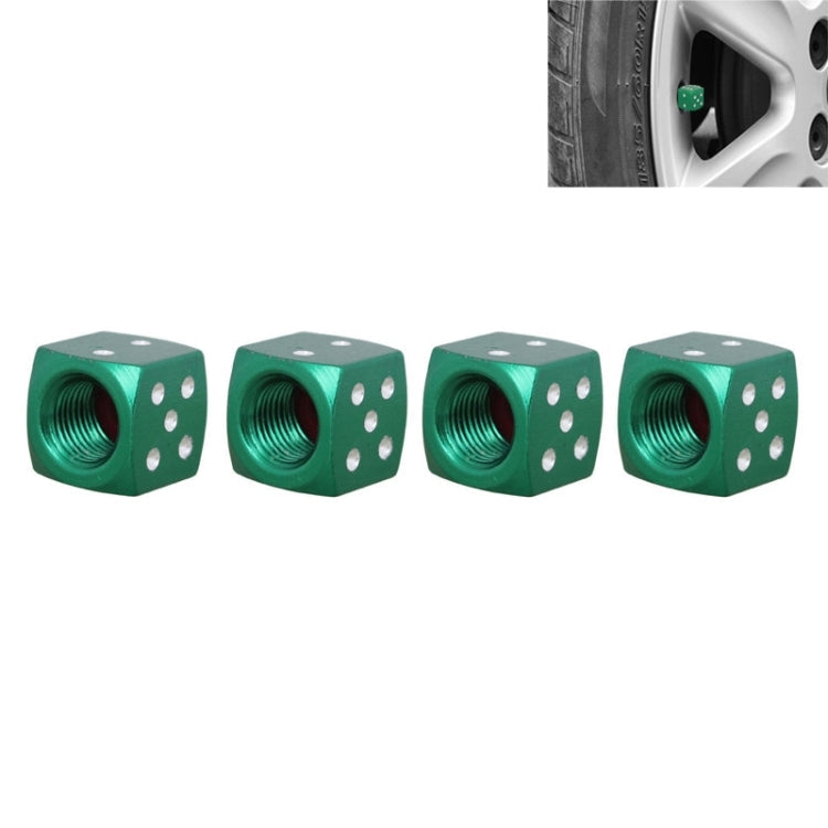 Universal 8mm Dice Style Aluminium Alloy Car Tire Valve Caps, Pack of 4, Dice Style 4, Dice Style, Dice Shape 5, Dice Style 5, Dice Style  5