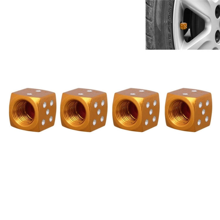 Universal 8mm Dice Style Aluminium Alloy Car Tire Valve Caps, Pack of 4, Dice Style 4, Dice Style, Dice Shape 5, Dice Style 5, Dice Style  5