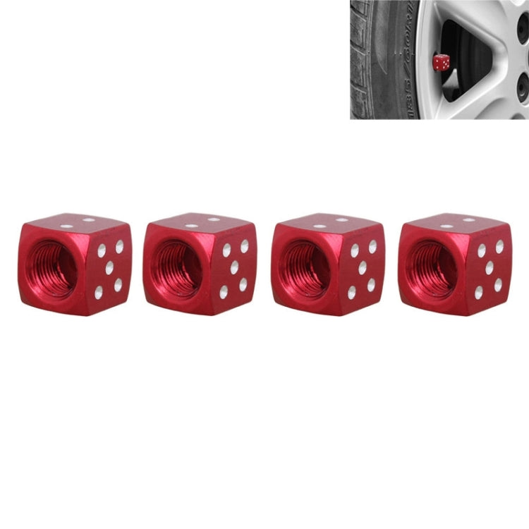 Universal 8mm Dice Style Aluminium Alloy Car Tire Valve Caps, Pack of 4, Dice Style 4, Dice Style, Dice Shape 5, Dice Style 5, Dice Style  5