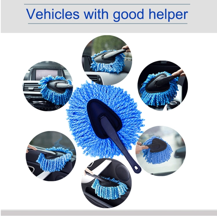KANEED SL-915 Car Dash Duster Washable Microfiber Interior and Exterior Surface Cleaner Wax Treated Professional Detailing Tool, Size: 34 x 19cm, Surface Cleaner Blue, Surface Cleaner
