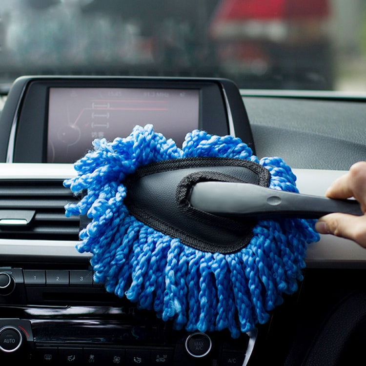 KANEED SL-915 Car Dash Duster Washable Microfiber Interior and Exterior Surface Cleaner Wax Treated Professional Detailing Tool, Size: 34 x 19cm, Surface Cleaner Blue, Surface Cleaner