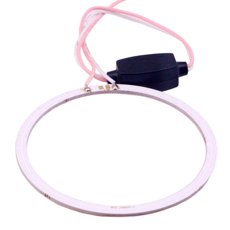 80mm 5W 180LM Angel Eyes Circles Car Headlight COB LED Lights for Vehicles, DC 12-24V, 80mm Pink Light, 80mm Green Light