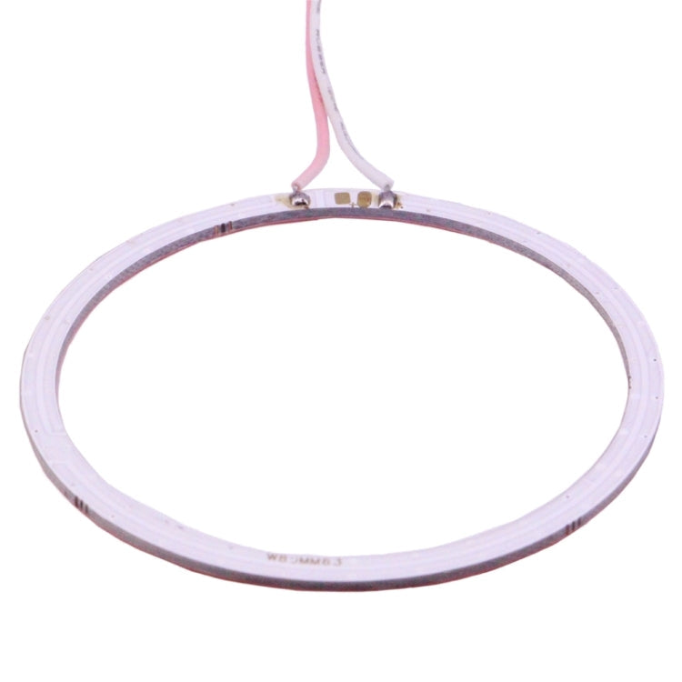 80mm 5W 180LM Angel Eyes Circles Car Headlight COB LED Lights for Vehicles, DC 12-24V, 80mm Pink Light, 80mm Green Light