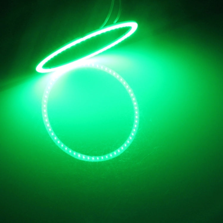 80mm 5W 180LM Angel Eyes Circles Car Headlight COB LED Lights for Vehicles, DC 12-24V, 80mm Pink Light, 80mm Green Light