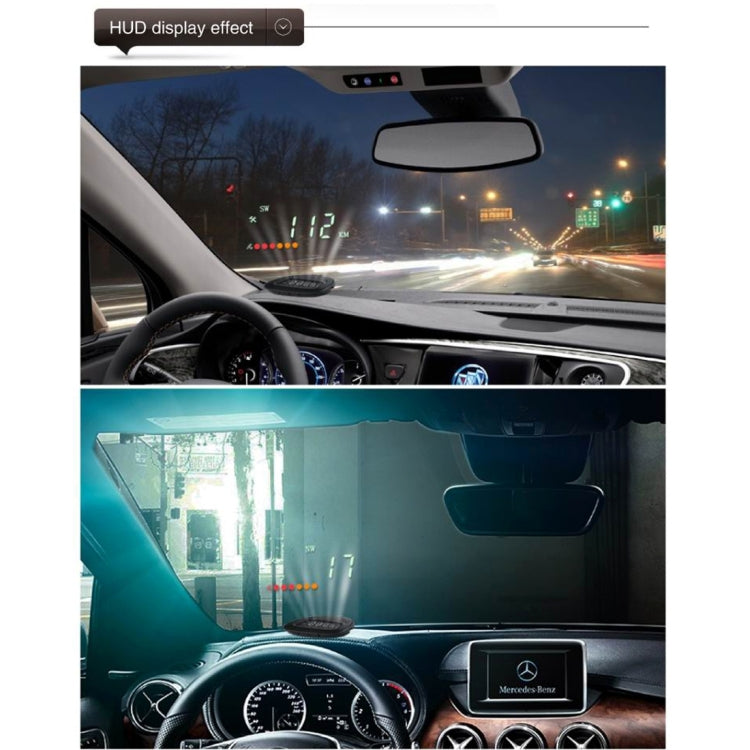 A1 2.0 inch Car GPS HUD Head Up Display Vehicle-mounted Security System, Support Speed & Real Time & Altitude & Over Speed Alarm & Compass & MPH & Auto Sleeping & KM & Satellite Signal, A1