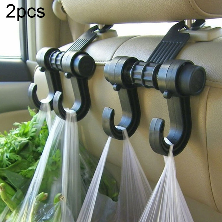 KANEED Car Vehicle Multi-functional Seat Headrest Bag Hanger Hook Holder Seat Headrest Hanger Hanging Holder Double Hooks, Car Double Hooks
