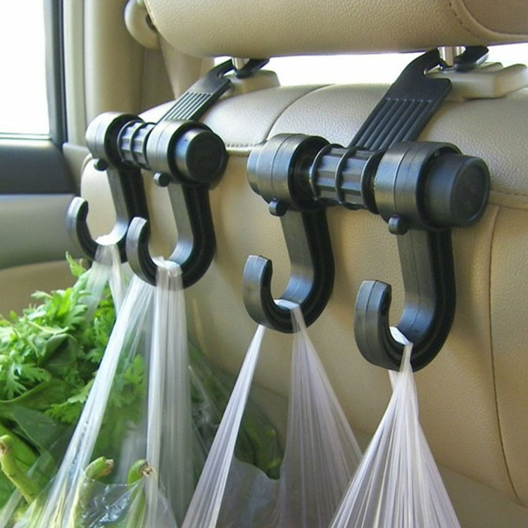 KANEED Car Vehicle Multi-functional Seat Headrest Bag Hanger Hook Holder Seat Headrest Hanger Hanging Holder Double Hooks, Car Double Hooks