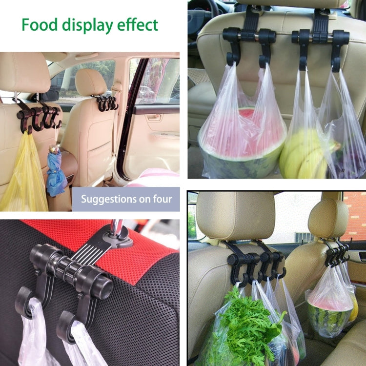 KANEED Car Vehicle Multi-functional Seat Headrest Bag Hanger Hook Holder Seat Headrest Hanger Hanging Holder Double Hooks, Car Double Hooks
