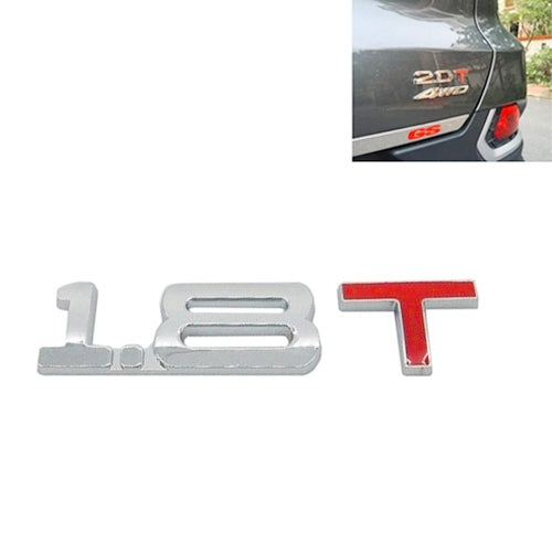 3D Universal Decal Chromed Metal Car Emblem Badge Sticker Car Trailer Gas Displacement Identification, Size: 8.5x2.5 cm, 2.8T, 3.0T, 1.6T, 1.8T, 2.0T, 2.5T