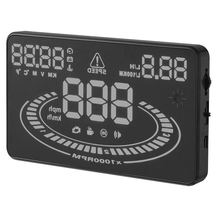 E300 5.5 inch Car OBDII / EUOBD HUD Vehicle-mounted Head Up Display Security System, Support Speed & Fuel Consumption, Overspeed Alarm,  Fuel Consumption, Water Temperature, etc., E300