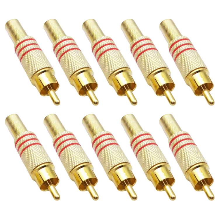 JL0924 3.5mm RCA Jack Connector (10 Pcs in One Package, the Price is for 10 Pcs), JL0924 3.5mm RCA (Red)