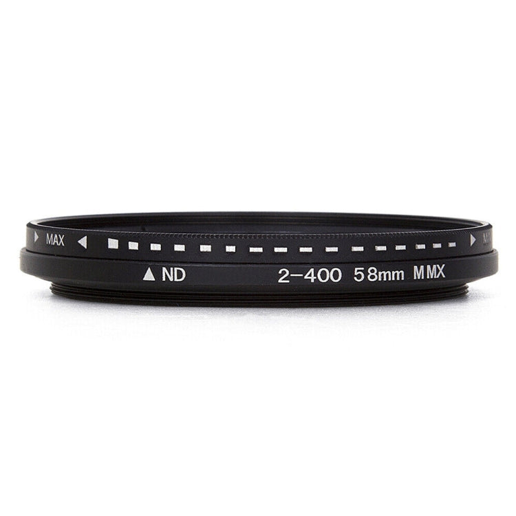 58mm ND Fader Neutral Density Adjustable Variable Filter ND 2 to ND 400 Filter, 58mm