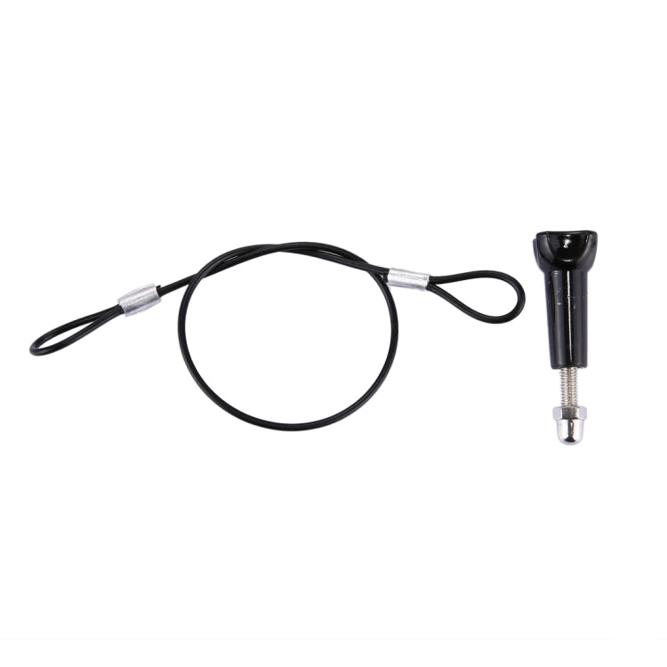 Stainless Steel Lanyard / Tether with Screw for GoPro HERO11 Black/HERO10 Black / HERO9 Black /HERO8 Black /7 /6/ 5 /5 Session /4 /3+ /3 /2 /1, Length: 31.5cm