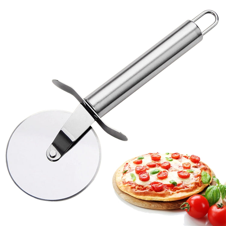 LsCook Stainless Steel Round Pizza Cutter Knife, Sigle Wheel