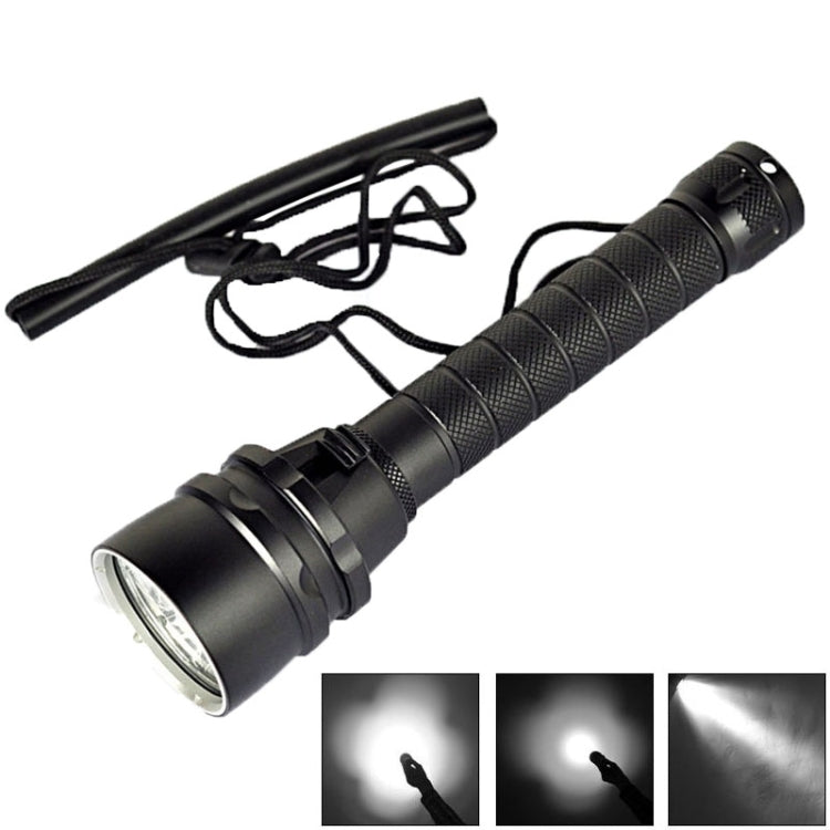5 x LED White Light Diving Flashlight, 6800 LM, Diving Depth: 150m