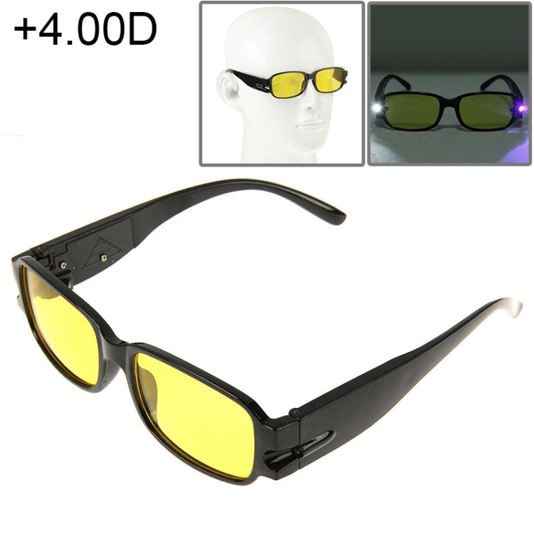 UV Protection Yellow Resin Lens Reading Glasses with Currency Detecting Function, +1.00D, +1.50D, +2.50D, +3.00D, +3.50D, +4.00D