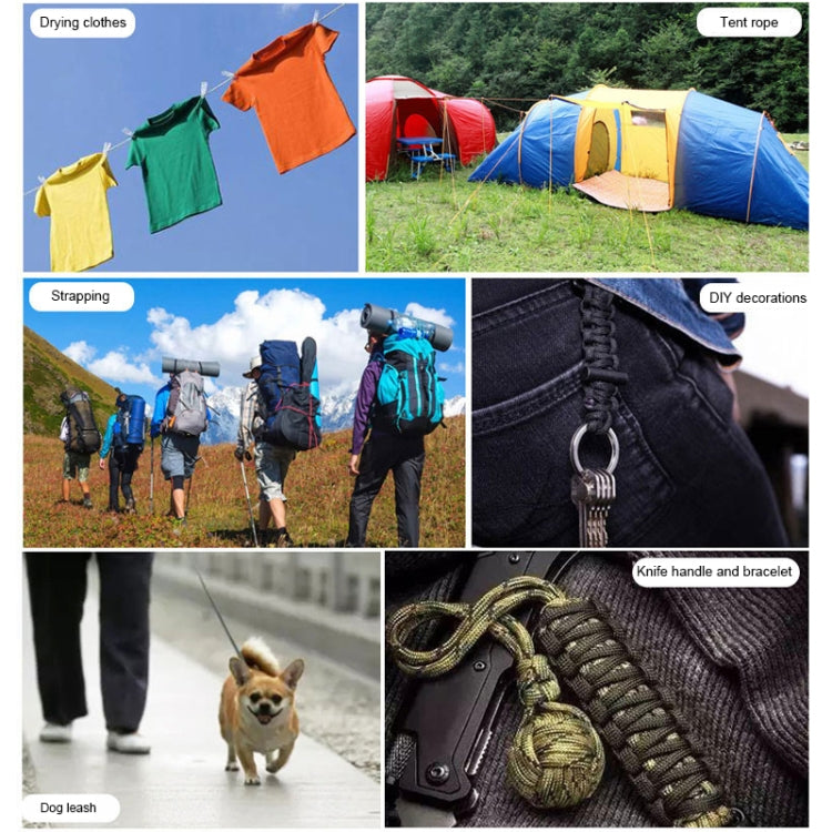 100m 7 Core Durable Army Paratroopers Rope Rescue Survival Tent Rope, 100m 7 Core Army Green, 100m 7 Core Black, 100m 7 Core Coffee, 100m 7 Core Red, 100m 7 Core Yellow