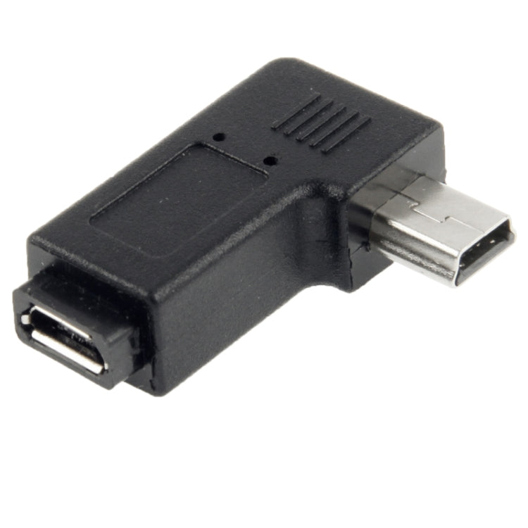 90 Degree Micro USB to Mini USB Adapter, Mini USB Female