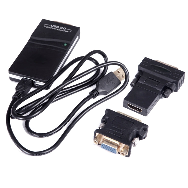 USB 2.0 to VGA, DVI, HDMI Adapter, Resolution: 1280*1024, Resolution: 1920*1080