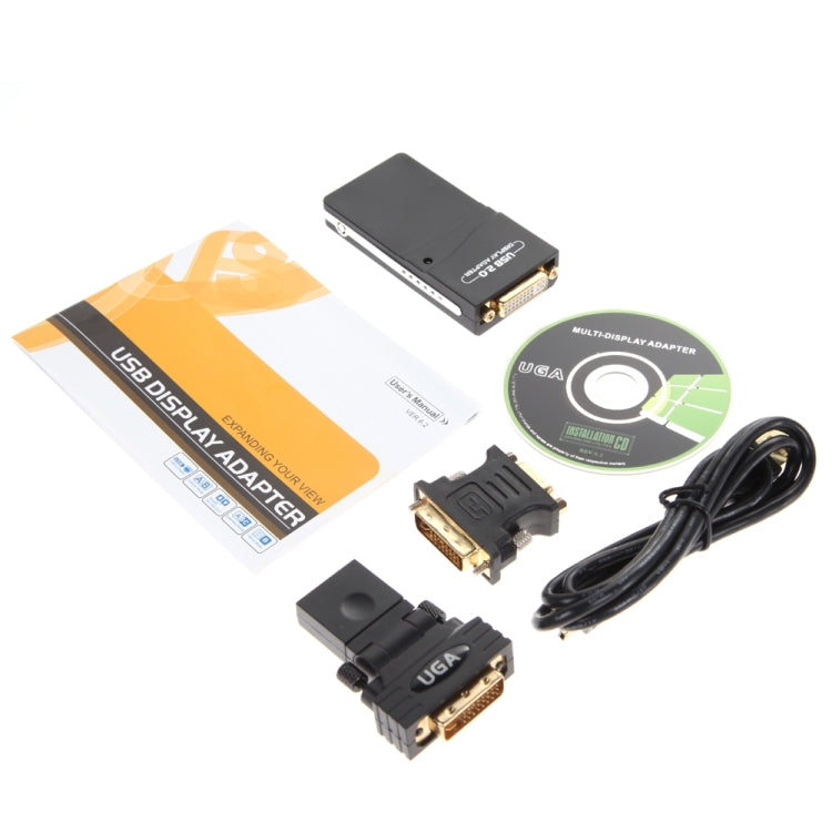 USB 2.0 to VGA, DVI, HDMI Adapter, Resolution: 1280*1024, Resolution: 1920*1080