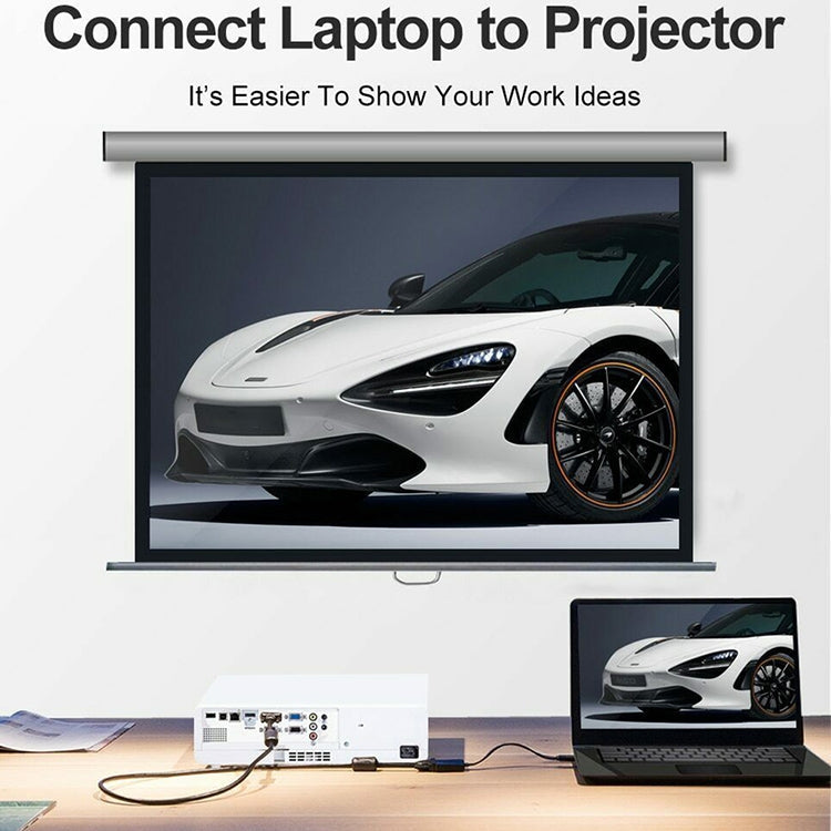 22cm Full HD 1080P Mini HDMI Male to VGA Female Video Adapter Cable with Audio Cable, Mini HDMI
