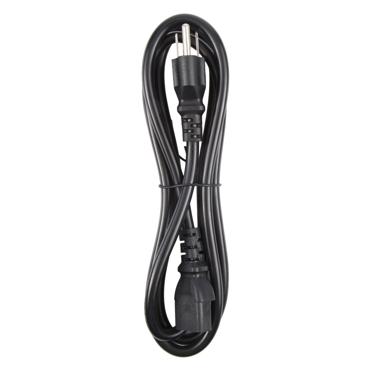 Universal US 3 Prong AC Power Cords for Desktop Computer Printer Monitor Plug, Length:1.5m, 1.5m