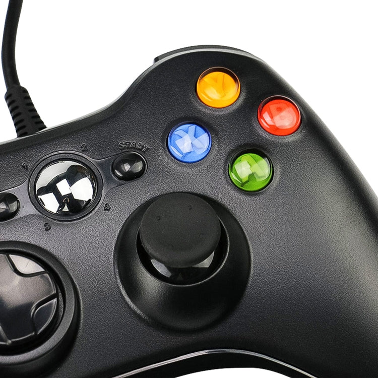 USB 2.0 Wired Controller Gamepad for XBOX 360, Plug and Play, Cable Length: 2.5m, For XBOX 360, For XBOX 360 (Black)