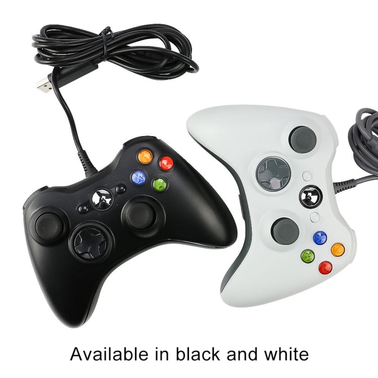 USB 2.0 Wired Controller Gamepad for XBOX 360, Plug and Play, Cable Length: 2.5m, For XBOX 360, For XBOX 360 (Black)