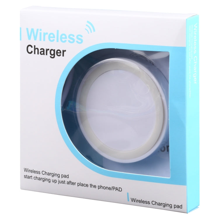Universal QI Standard Round Wireless Charging Pad (White + Red), White, Black + White, Black + Orange, White + Black, Black + Blue, Black + Red, Grey+Black, White + Red