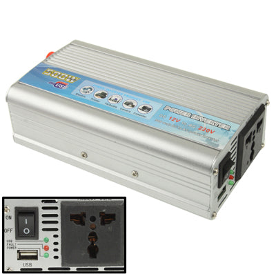 500W DC 12V to AC 220V Car Power Inverter with USB Port, 500W DC 12V to AC 220V