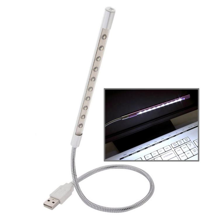 10-LED, 1W, White Light, 10-LED (Silver)