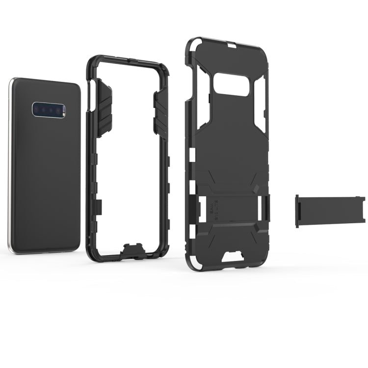 Shockproof PC + TPU Case for Galaxy S10e, with Holder, For Samsung Galaxy S10e