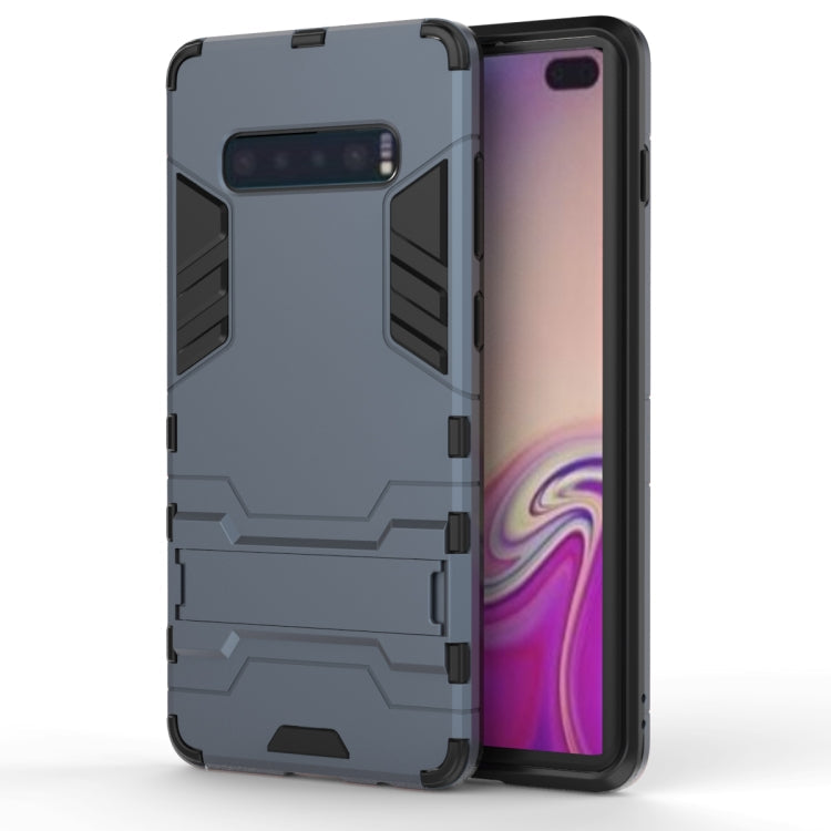 Shockproof PC + TPU Case for Galaxy S10+, with Holder, For Samsung Galaxy S10+