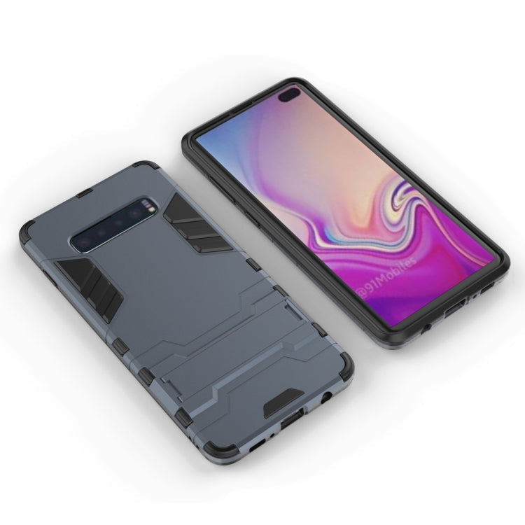 Shockproof PC + TPU Case for Galaxy S10+, with Holder, For Samsung Galaxy S10+