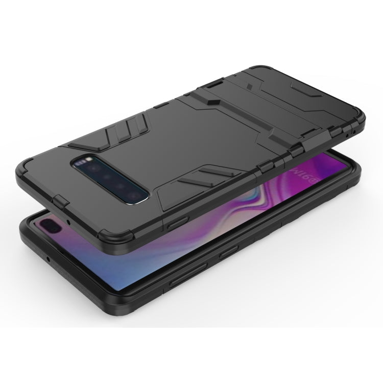 Shockproof PC + TPU Case for Galaxy S10+, with Holder, For Samsung Galaxy S10+