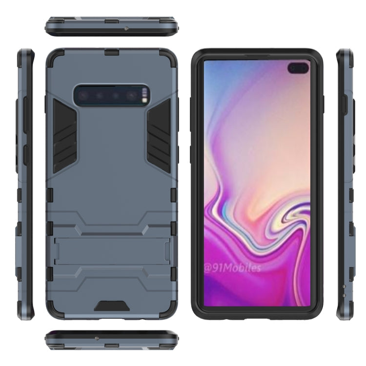 Shockproof PC + TPU Case for Galaxy S10+, with Holder, For Samsung Galaxy S10+