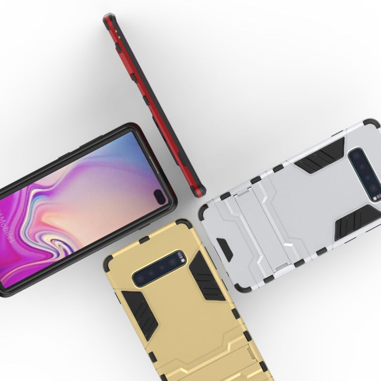 Shockproof PC + TPU Case for Galaxy S10+, with Holder, For Samsung Galaxy S10+