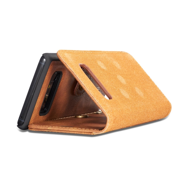 DG.MING for Galaxy Note 8 Crazy Horse Texture Horizontal Flip Detachable Magnetic Protective Case with Holder & Card Slots & Wallet, Galaxy Note 8