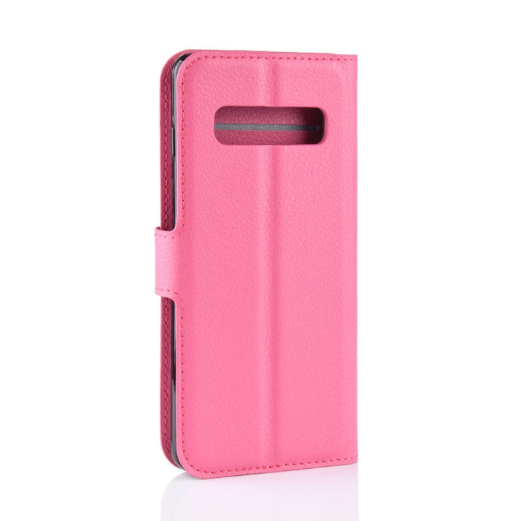 Litchi Texture Horizontal Flip Leather Case for Galaxy S10 6.1, with Wallet & Holder & Card Slots, Galaxy S10, For Galaxy S10