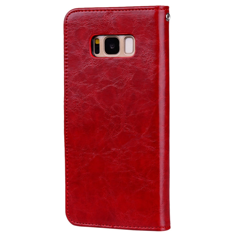 For Galaxy S8 Business Style Oil Wax Texture Horizontal Flip Leather Case with Holder & Card Slots & Wallet, For Galaxy S8