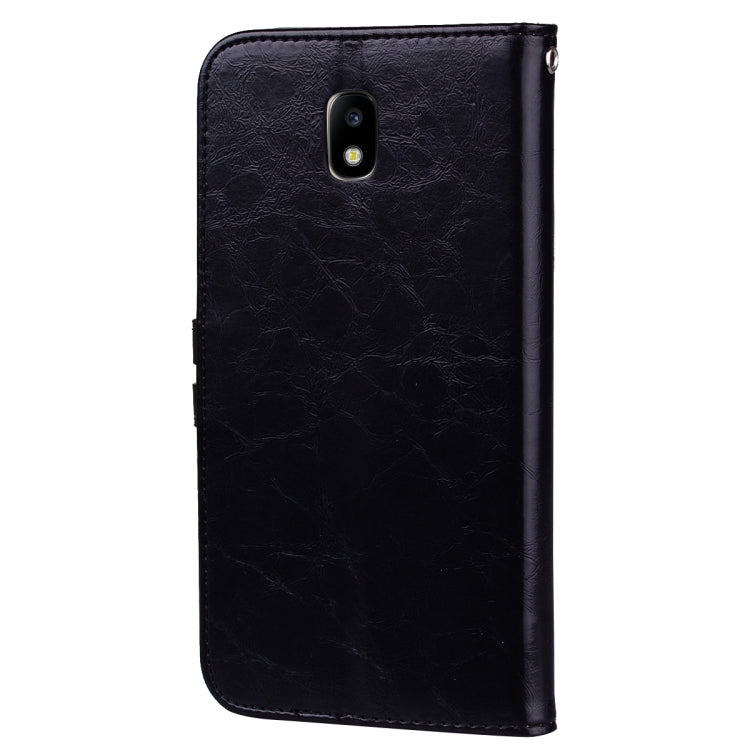 For Galaxy J3 (2017) / J330 (EU Version) Business Style Oil Wax Texture Horizontal Flip Leather Case with Holder & Card Slots & Wallet, For Galaxy J3 (2017) / J330 (EU Version)