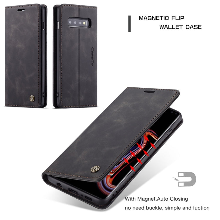 CaseMe-013 Multifunctional Retro Frosted Horizontal Flip Leather Case for Galaxy S10 Plus, with Card Slot & Holder & Wallet, For Galaxy S10 Plus