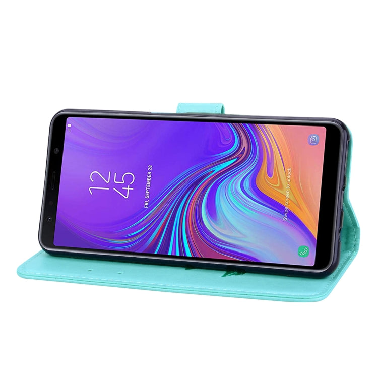 Rose Embossed Horizontal Flip PU Leather Case for Samsung Galaxy A7 (2018) , with Holder & Card Slots & Wallet, For Samsung Galaxy A7 (2018)