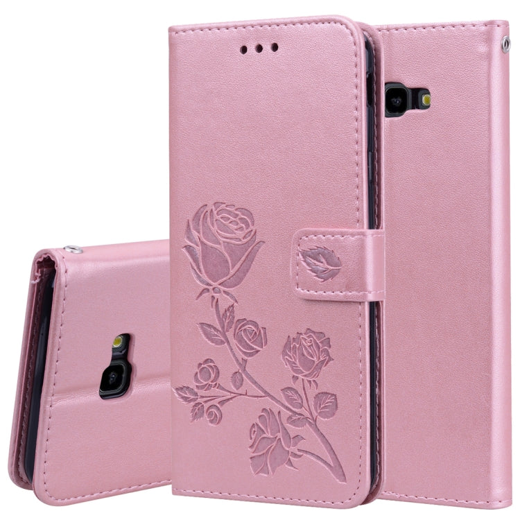 Rose Embossed Horizontal Flip PU Leather Case for Samsung Galaxy J4 Plus, with Holder & Card Slots & Wallet, For Samsung Galaxy J4 Plus
