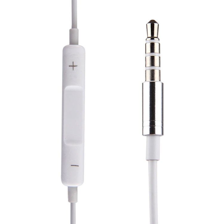 White Wire Body 3.5mm In-Ear Earphone with Line Control & Mic