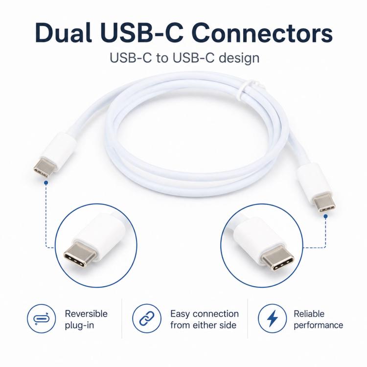 100W iPhone 16/15/17 Pro Max/iPad Type-C Male to Type-C Male Fast Charging Data Cable ,  also compatible with Xiaomi , Google , Honor and other devices, Length: 1m
