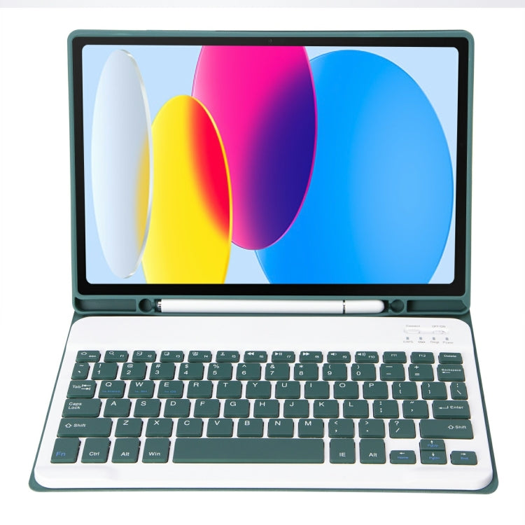 For iPad 11 2025 / 10th Gen 10.9 2022 A10B Lambskin Texture Ultra-thin Bluetooth Keyboard Leather Tablet Case with Pen Slot, A10B